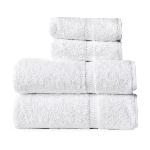 Fairview Bath Towel, Cotton Dobby Border, 27x54, 15.0 lbs/dz, White
